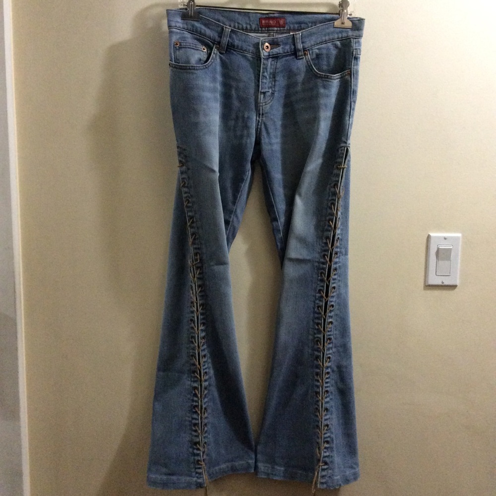 Vintage Buffalo David Bitton jeans with vented lace up sides
